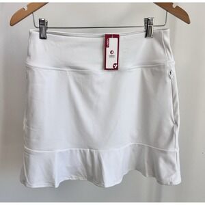 VIODIA Women's Skort Tennis White Skirt Golf Summer Activewear Pocket Sz M NWT